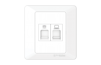 RJ-11 Socket + RJ-45 Computer Socket (Cat-6)