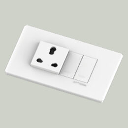 4M PLATE WITH 2 SWITCH & SOCKET