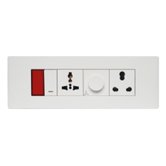 8ML PLATE 1 SWITCH & 2 SOCKET WITH FR